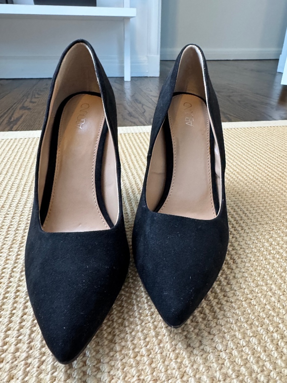 Black Suede Stiletto Heels - Size 7.5 - Brand New